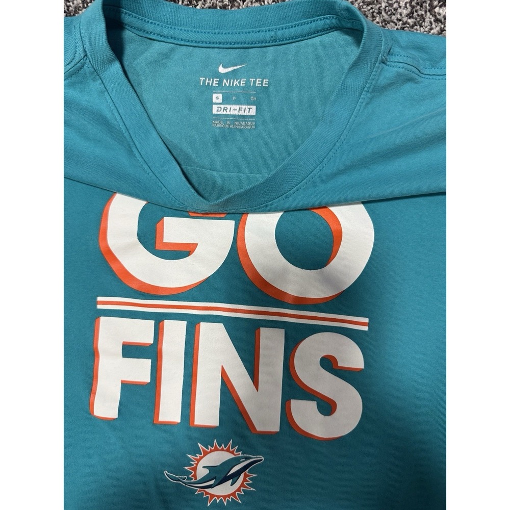 2 Miami Dolphins Shirt Men's Small Nike Apparel Teal Short Sleeve NFL Football - Picture 3 of 12